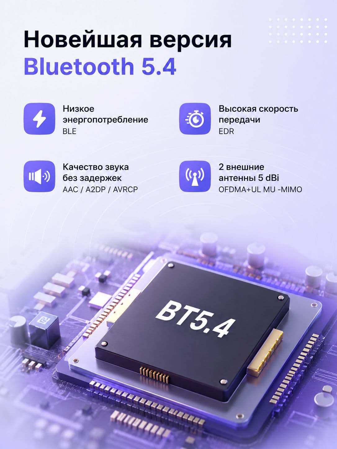 WI FI адаптер для компьютера AlisaFox блютуз адаптер для пк AX918B — миниатюра 4