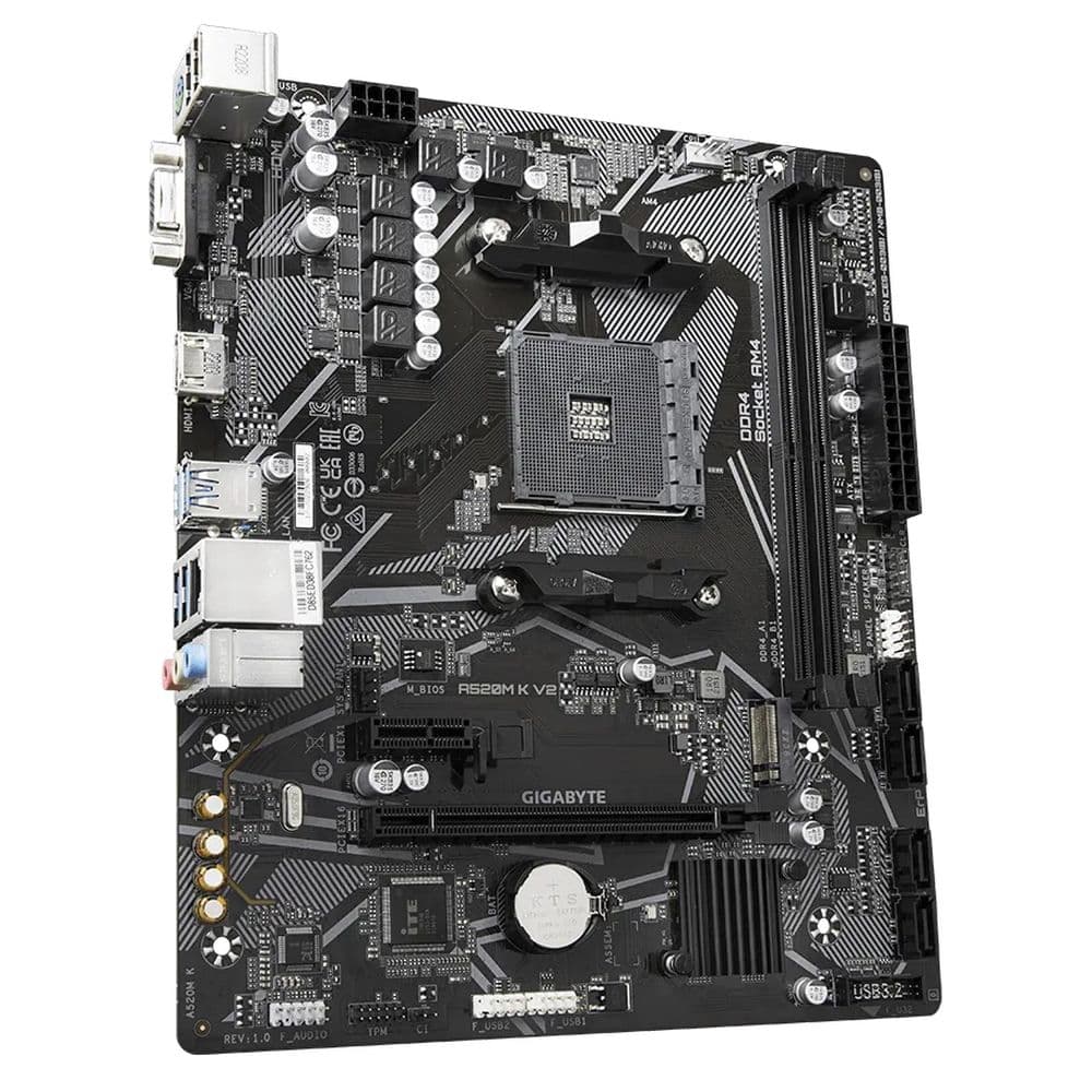Материнская плата Gigabyte A520M K V2 — фото товара